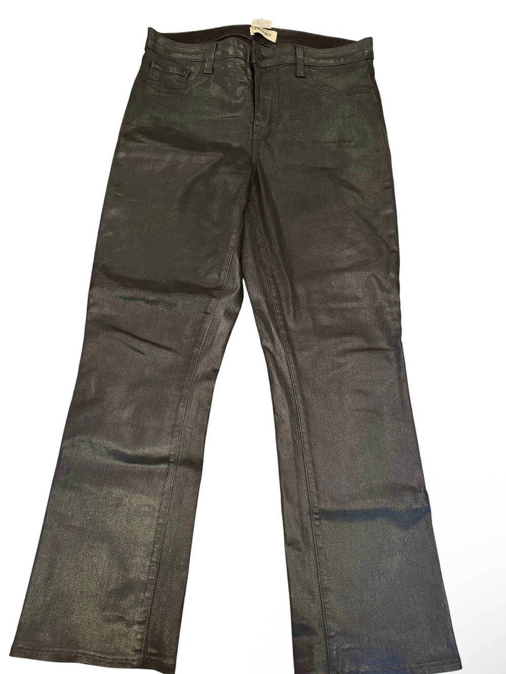L'AGENCE Black Coated Flared Jeans